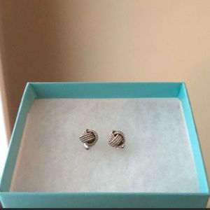 Tiffany Silver Knot Earrings